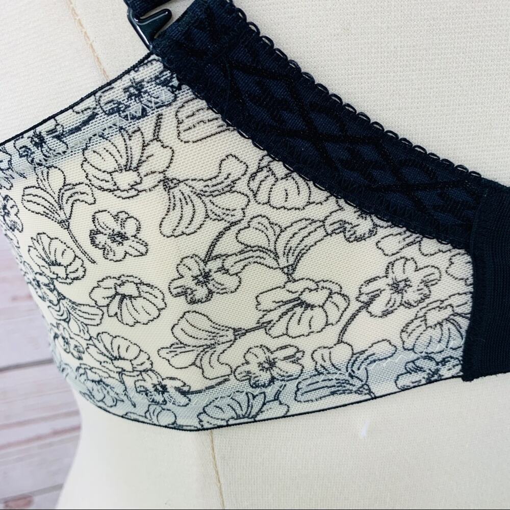 1st & Curve cream black bra floral with lace 40D - Picture 7 of 11